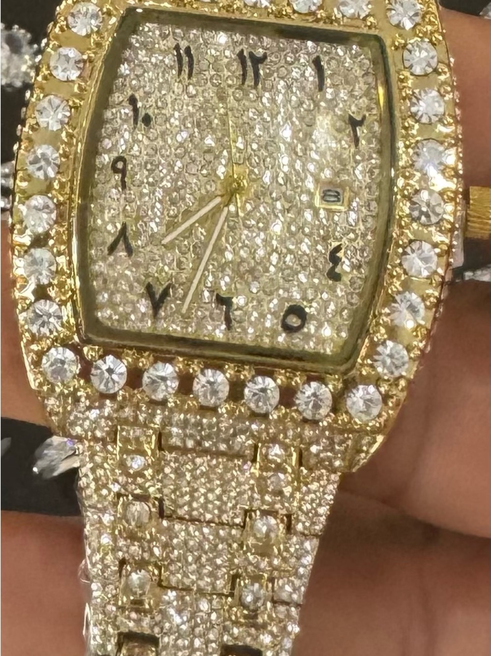 Gold Crystal Pavé Women's Watch - Sparkling Gold Tone